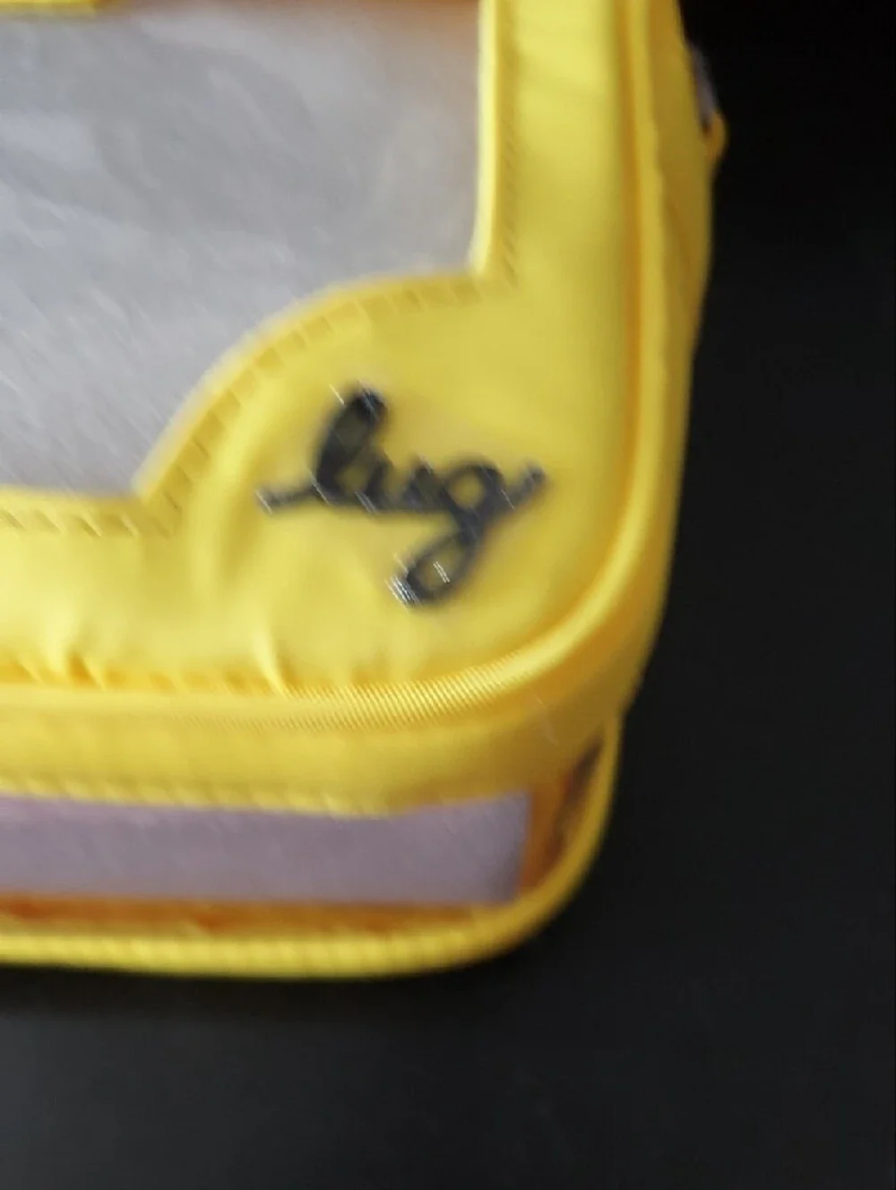 lug Yellow Clear-Front Travel Cosmetic Pouch